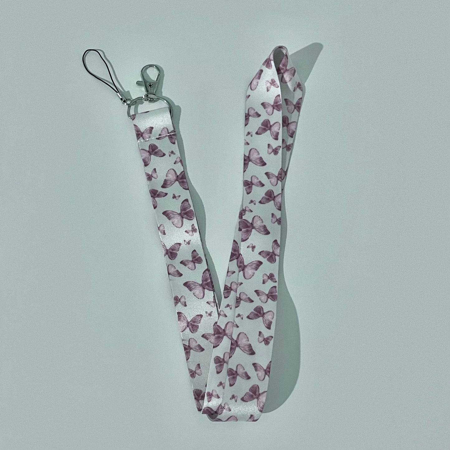 Lanyard - Butterflies Pink