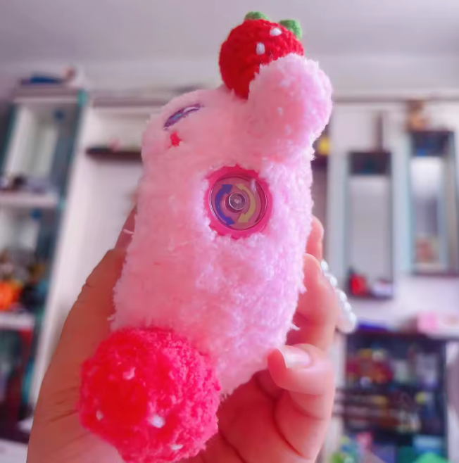 Tamagotchi Paradise Knitted Case - Kirby Pink