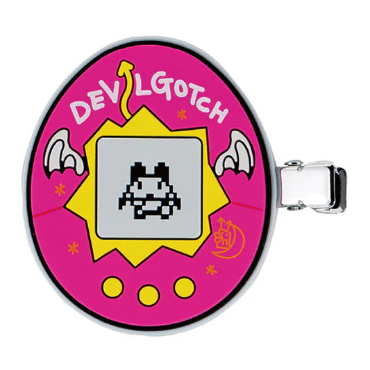 Bandai Tamagotchi Gashapon Collectible Capsule 2 Hair Clip - Devilgotchi Pink