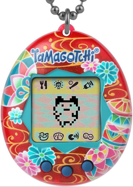 Bandai Tamagotchi - Gen2 Original Japan Edition Kaga Yuzen Temari-Ni Running Water Red  BTGKYR1