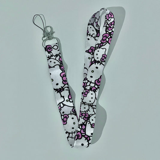 Lanyard - Hello Kitty White