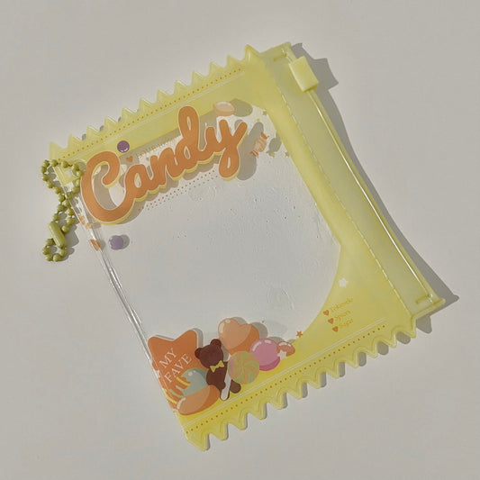 Storage Pouch Keychain - Candy Yellow