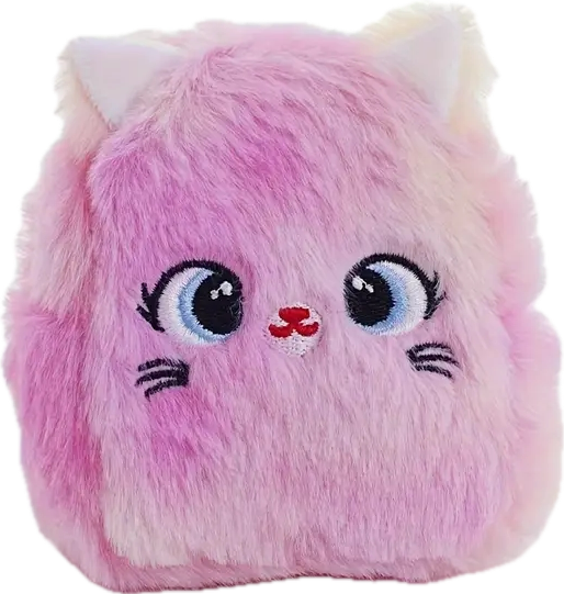 Storage Pouch Keyring - Pink Cat