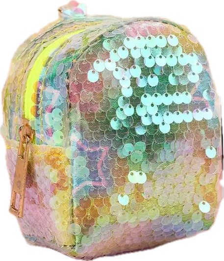 Storage Pouch Keyring - Sequin Yellow