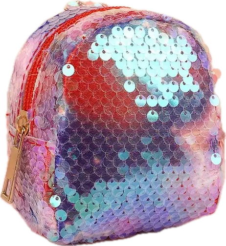 Storage Pouch Keyring - Sequin Red