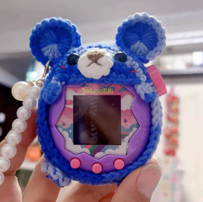 Tamagotchi Paradise Knitted Case - Teddy Blue