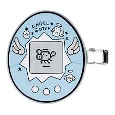 Bandai Tamagotchi Gashapon Collectible Capsule 2 Hair Clip - Angelgotchi Blue